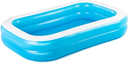 Bestway Family- Pool rechteckig fur Kinder- Leicht aufbaubar- Blau- 262x175x51 cm Piscina Rectangular para ninos (262 x 175 x 51 cm)- Color Azul- (1054153XXX20)