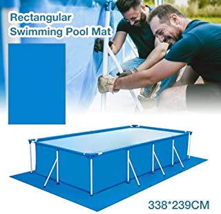 Pool Ground Cloth- Swimming Pool Floor Protector 11ft x 7.8ft- Ground Sheet for Pool- Foldable Ground Tarpaulin Cover for Swimming Pool- Paddling Pool- Hot Tub Rectangular Foldable Polyester Floor Clo
