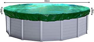 QUICK STAR Cubierta de piscina de invierno redonda 180g - m² para Poolsize 420 - 460 cm Dimension de lona o 520 cm Verde