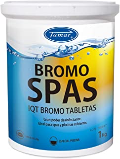 Tamar - Bromo Spas- Tabletas de 20 grs- Especial para Spas-Piscinas cerradas- Bote de 1 Kilo.