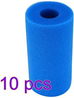 YanFeng 10PCS Espuma de Filtro de Piscina Lavable para Intex Tipo A- Equipo de Limpieza de Reemplazo de Esponja de Cartucho Reutilizable- Azul Cielo