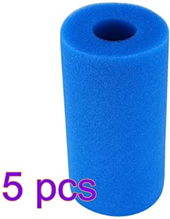 YanFeng 5PCS Espuma de Filtro de Piscina Lavable para Intex Tipo A- Equipo de Limpieza de Reemplazo de Esponja de Cartucho Reutilizable- Azul Cielo